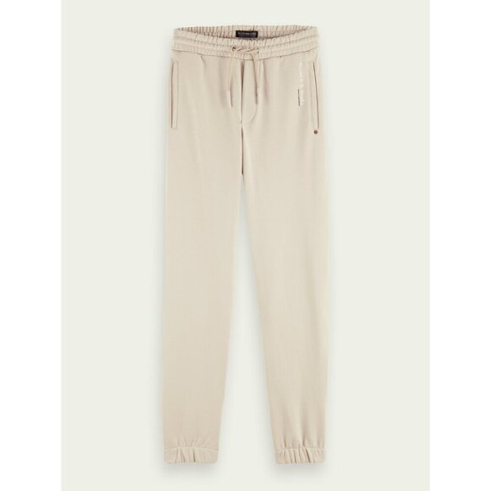 Scotch & Soda Stone Beige Organic Cotton Unisex Joggers Sweatpants